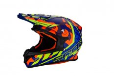 Moto přilba SCORPION VX-21 AIR FURIO modro/oranžovo/neonově žlutá
