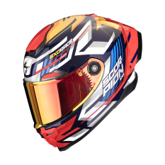Moto přilba SCORPION EXO-RACE AIR KOBRA FIM2 modro/žluto/červená