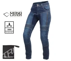 Dámské moto džíny Trilobite Parado monolayer AAA slim fit blue (Prodloužené)