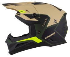 přilba Cross Cup 2 Napa, CASSIDA (písková/zelená/žlutá fluo/černá matná) 2025