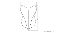 Plexi štít PUIG 20629F TOURING tmavá kouřová