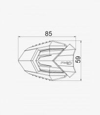 Pádové protektory rámu PUIG 1851N R12 černý s šedou gumou