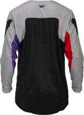 dres KINETIC, FLY RACING - USA 2026 (šedá/červená/fialová/černá)