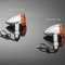 Moto blinkry Highway Hawk TECH GLIDE grooved 38mm, E-mark, chrom (2ks)