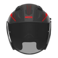 přilba N130 Myst, NOX (černá matná, červená) 2025