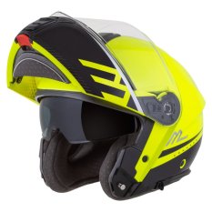 přilba Modulo 2.1 Compass, CASSIDA (žlutá fluo/černá/stříbrná/červená, plexi s přípravou pro Pinlock) 2023