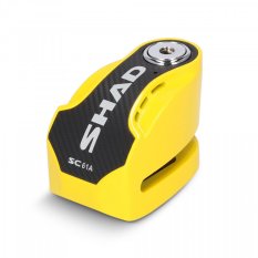 Zámek na kotouč s alarmem SHAD SC61A C0S6103A žlutá průměr čepu 6mm
