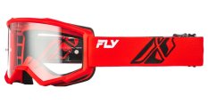 Brýle FOCUS, FLY RACING - USA dětské (červené/černé - číré plexi)