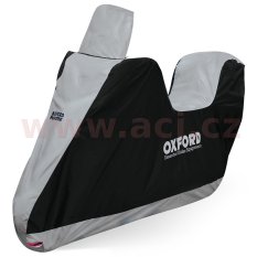plachta na motorku Aquatex Highscreen Scooter provedení pro vysoké plexi, OXFORD - Anglie (černá/stříbrná, uni velikost)
