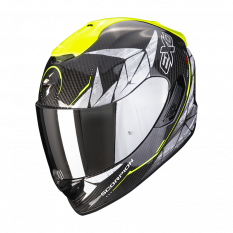 Moto přilba SCORPION EXO-1400 EVO CARBON AIR ARANEA černo/neonově žlutá