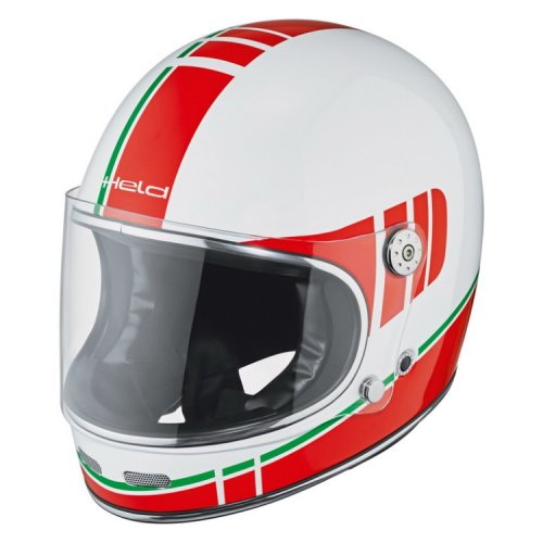 Integrální retro moto helma Held ROOT bílá/červená