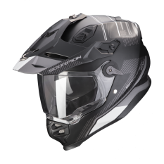 Moto přilba SCORPION ADF-9000 AIR DESERT matná černo/stříbrná