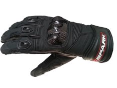Pánské kožené moto rukavice SPARK SHORT, černé