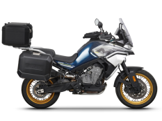 Kompletní sada černých hliníkových kufrů SHAD TERRA BLACK , 37L topcase 36L/47L boční kufry, včetně montážní sady a plotny SHAD CF Moto 800MT