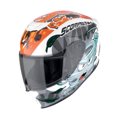 Dětská moto přilba SCORPION EXO-JNR AIR The4elements bílo/modro/oranžová