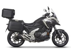 Kompletní sada černých hliníkových kufrů SHAD TERRA BLACK , 48L topcase 47L/47L boční kufry, včetně montážní sady a plotny SHAD HONDA NC 750 X 2021-