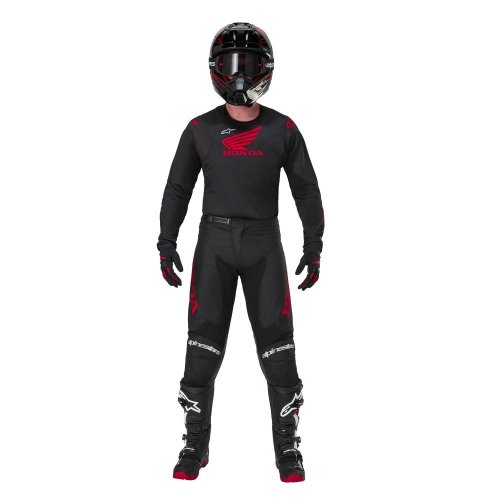 kalhoty RACER ICONIC HONDA kolekce, ALPINESTARS (černá/červená) 2024