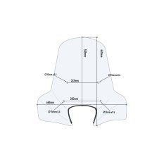 107A plexi čiré Piaggio 50-100-125-150-200 Liberty/Fly (02-23), vxš508x660 mm, použij montážní sadu