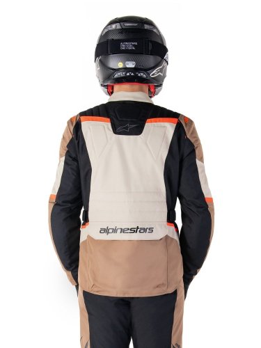bunda ST-1 WATERPROOF, ALPINESTARS (tmavá khaki/písková/černá/červená fluo) 2025