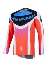 dres TECHSTAR KNIF, ALPINESTARS (světle šedá/oranžová fluo/černá) 2026