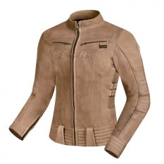 Dámská kožená moto bunda SPARK BETTY, hnědá