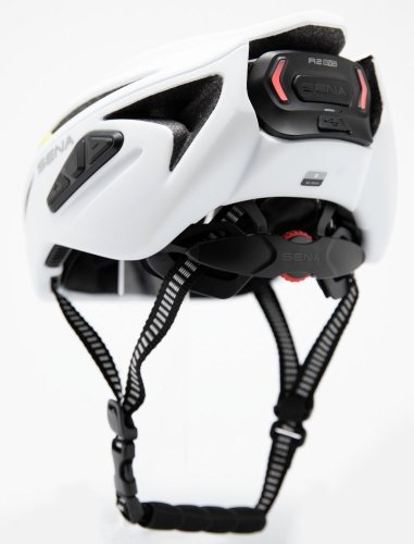 cyklo přilba s headsetem R2 EVO, SENA (matná bílá)