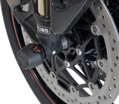 Padací protektory na př. osu Triumph, Yamaha a Royal Enfield - černé