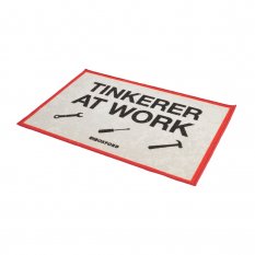 rohožka před vstupní dveře TINKERER, OXFORD (červená/šedá, rozměr 90 x 60 cm)