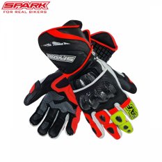 Pánské kožené moto rukavice SPARK APEX, červené
