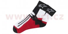 ponožky krátké RACING ROAD COOLMAX®, ALPINESTARS - Itálie (černé/bílé/červené)